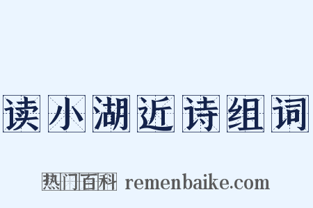 读小湖近诗组词是什么意思的图片